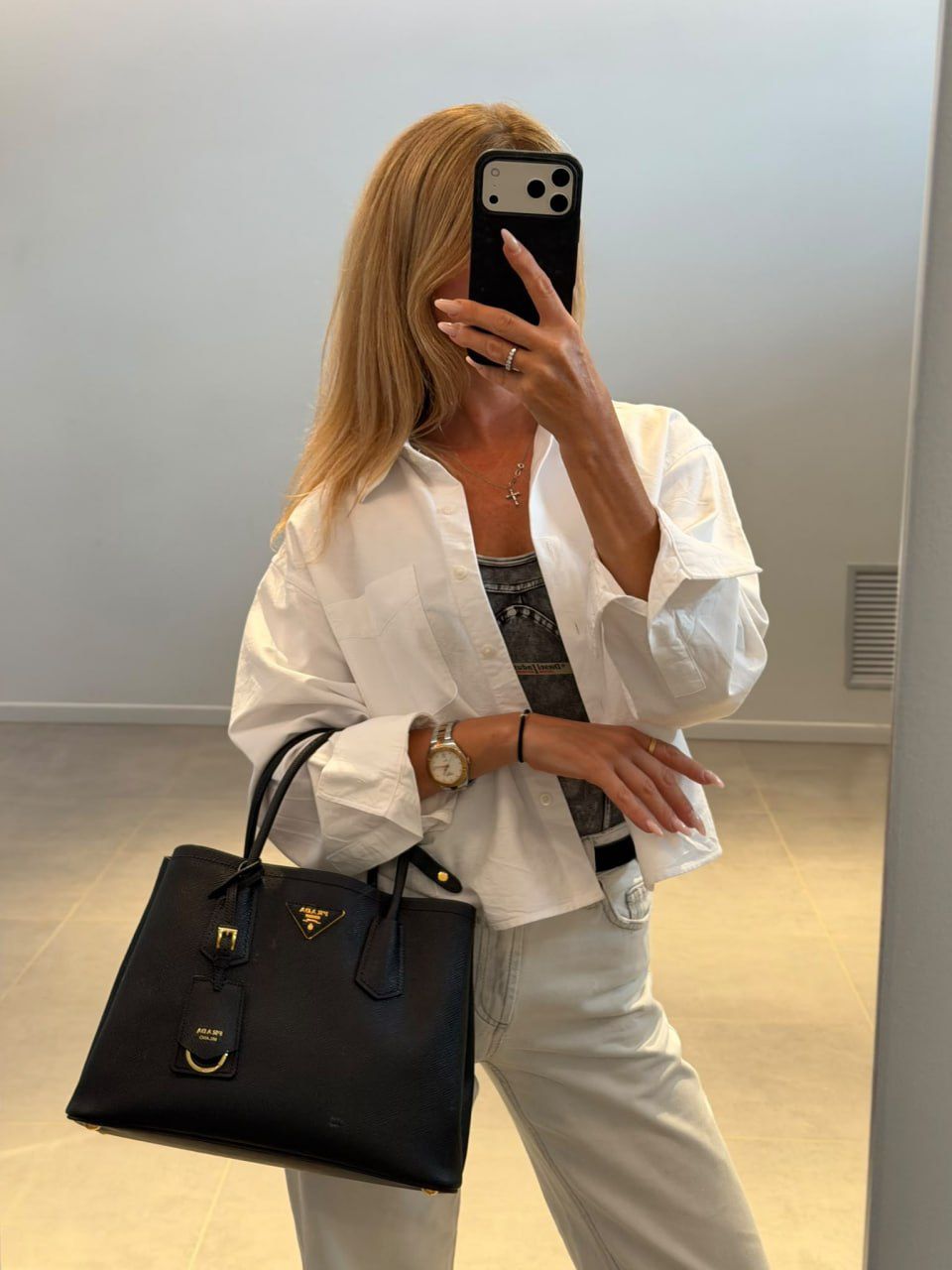 Symbole Small Leather Tote Bag