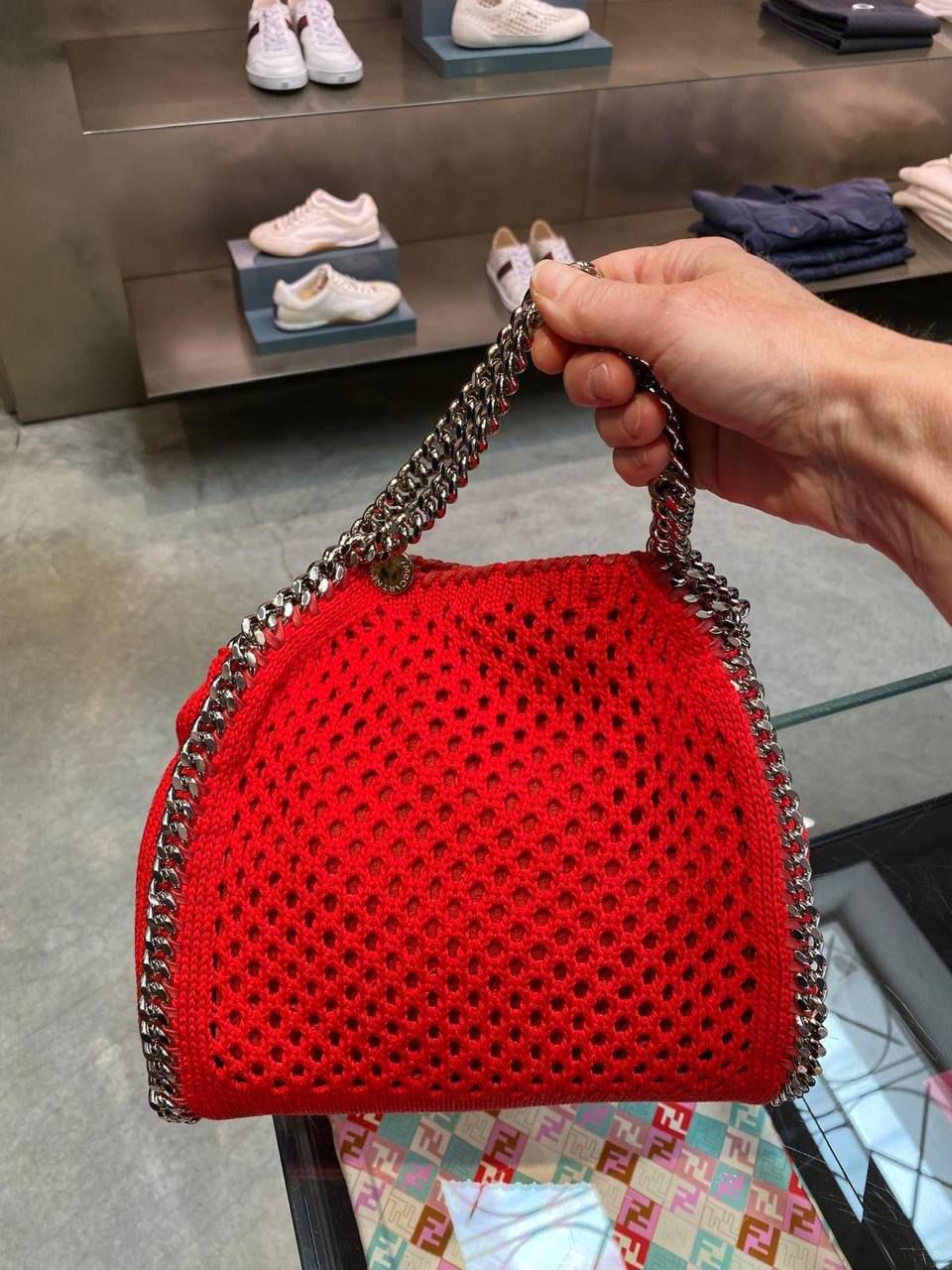 Falabella Crochet Shoulder Bag