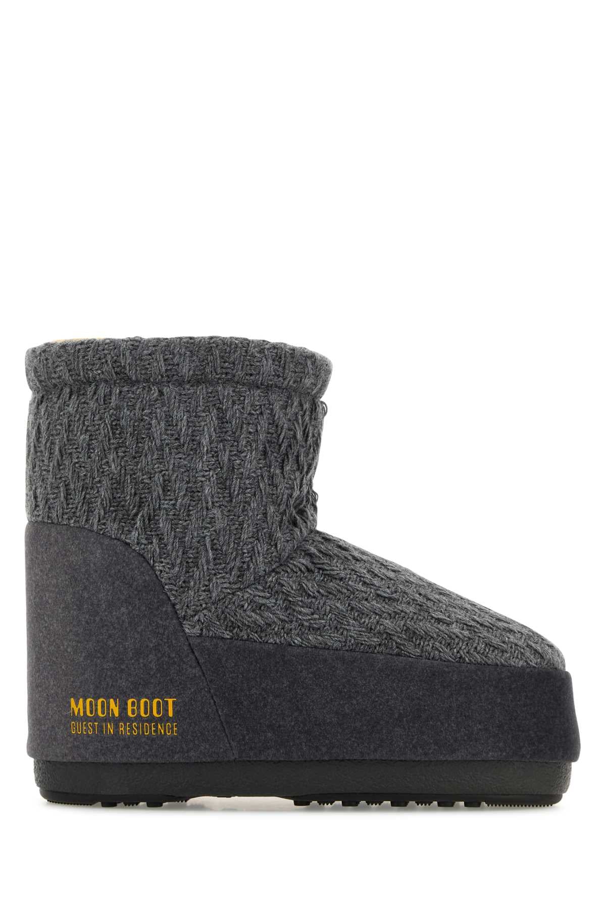 MOON BOOT MB X GIR ICON LOW NOLACE KNIT GREY For Women Exterior: 100% Fabric Interior: 100% Fabric Sole: Rubber