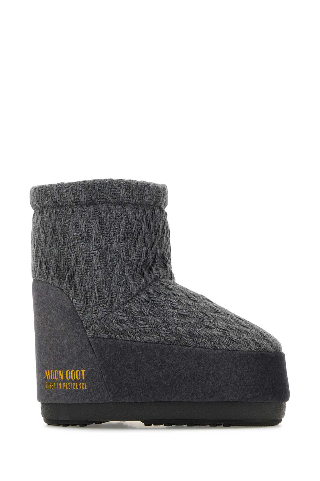 MOON BOOT MB X GIR ICON LOW NOLACE KNIT GREY For Women Exterior: 100% Fabric Interior: 100% Fabric Sole: Rubber