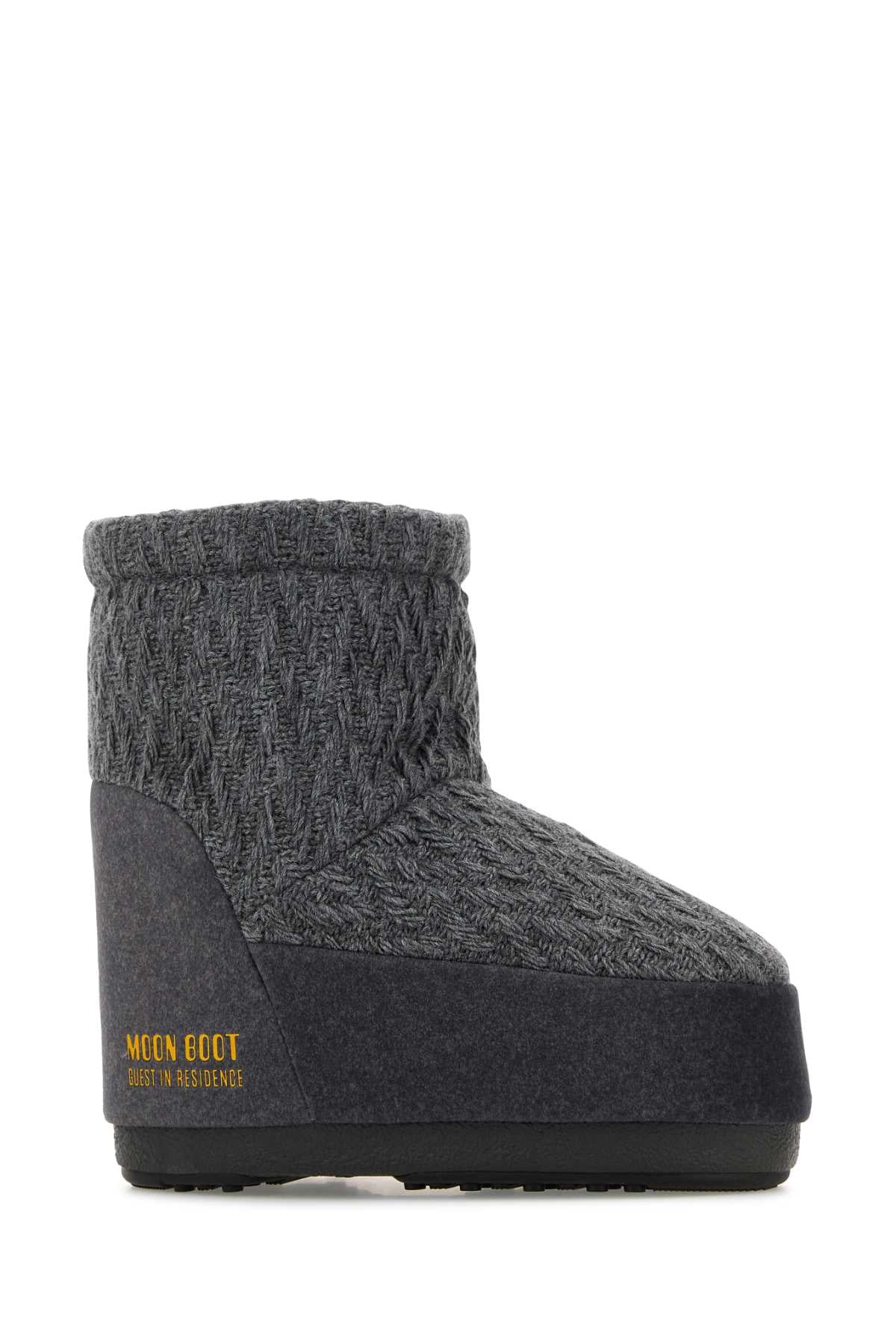 MOON BOOT MB X GIR ICON LOW NOLACE KNIT GREY For Women Exterior: 100% Fabric Interior: 100% Fabric Sole: Rubber