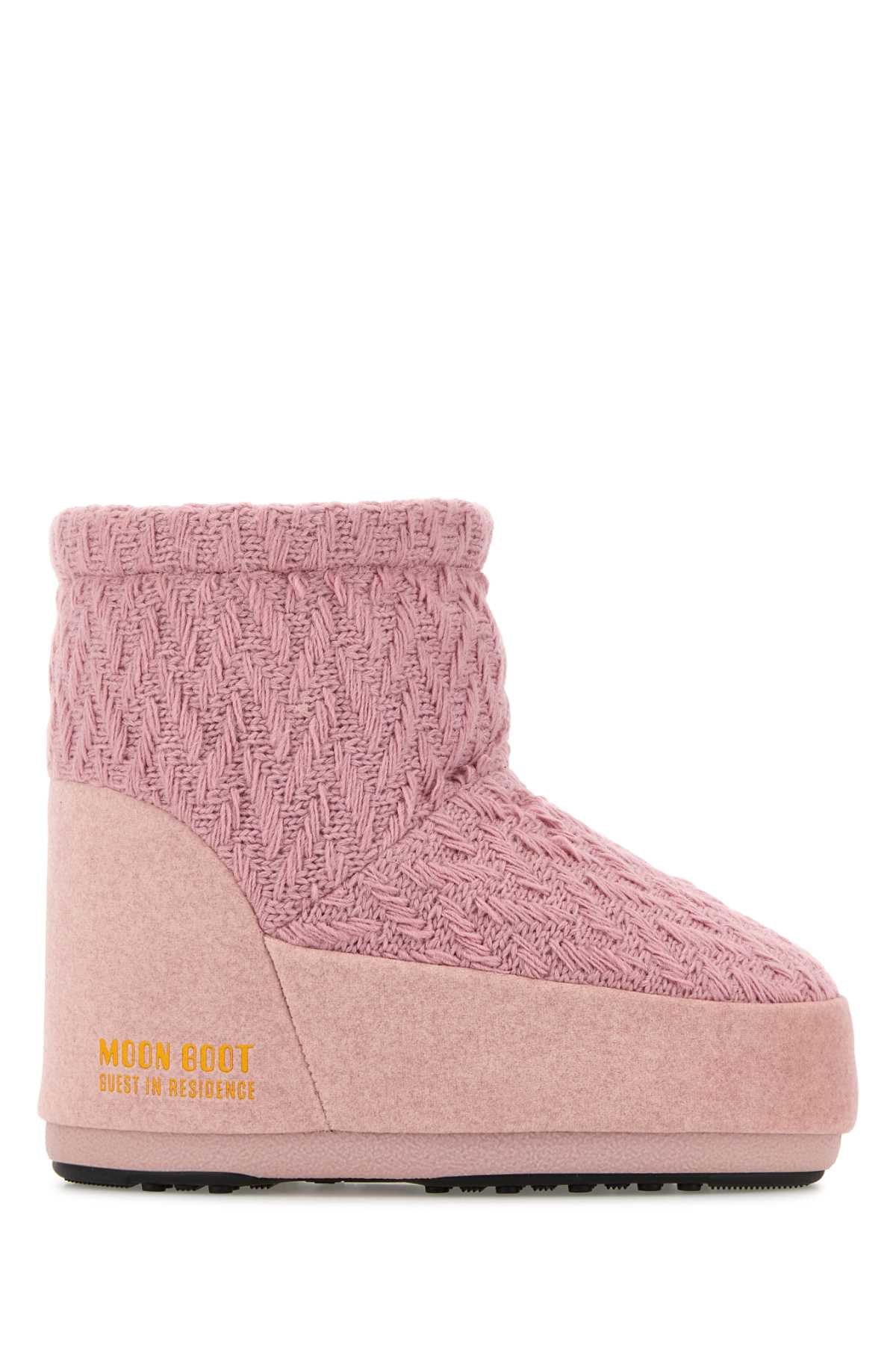 MOON BOOT MB X GIR ICON LOW NOLACE KNIT ROSE For Women Exterior: 100% Fabric Interior: 100% Fabric Sole: Rubber
