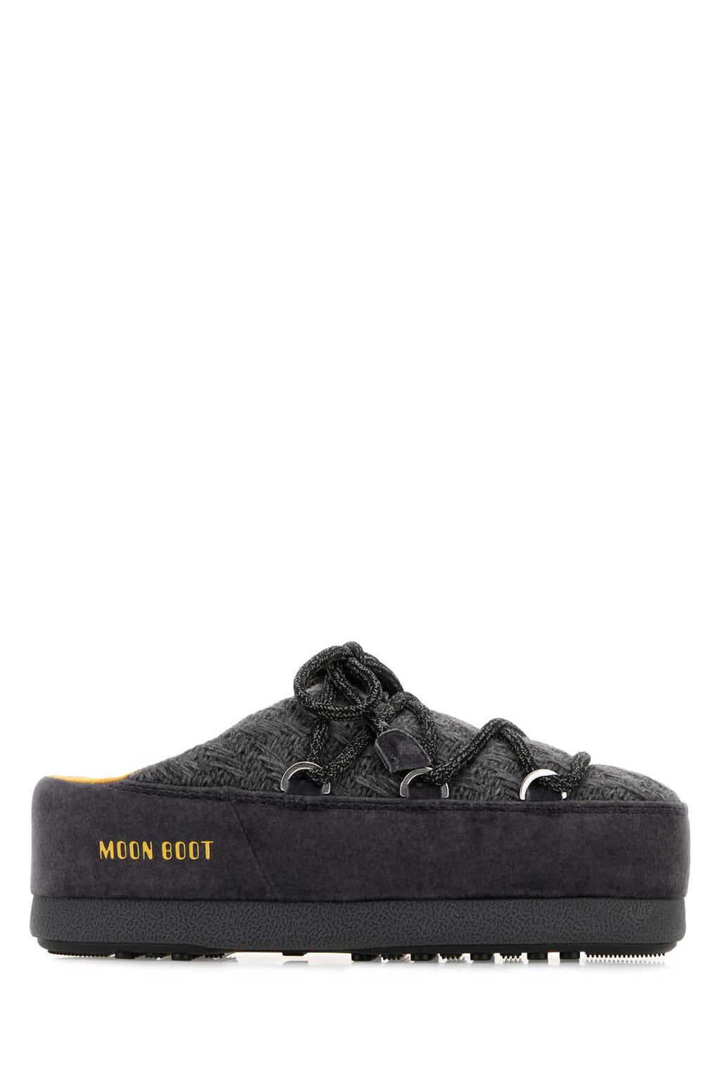 MOON BOOT MB X GIR EVX MULE KNIT GREY For Women Exterior: 100% Fabric Interior: 100% Fabric Sole: Rubber
