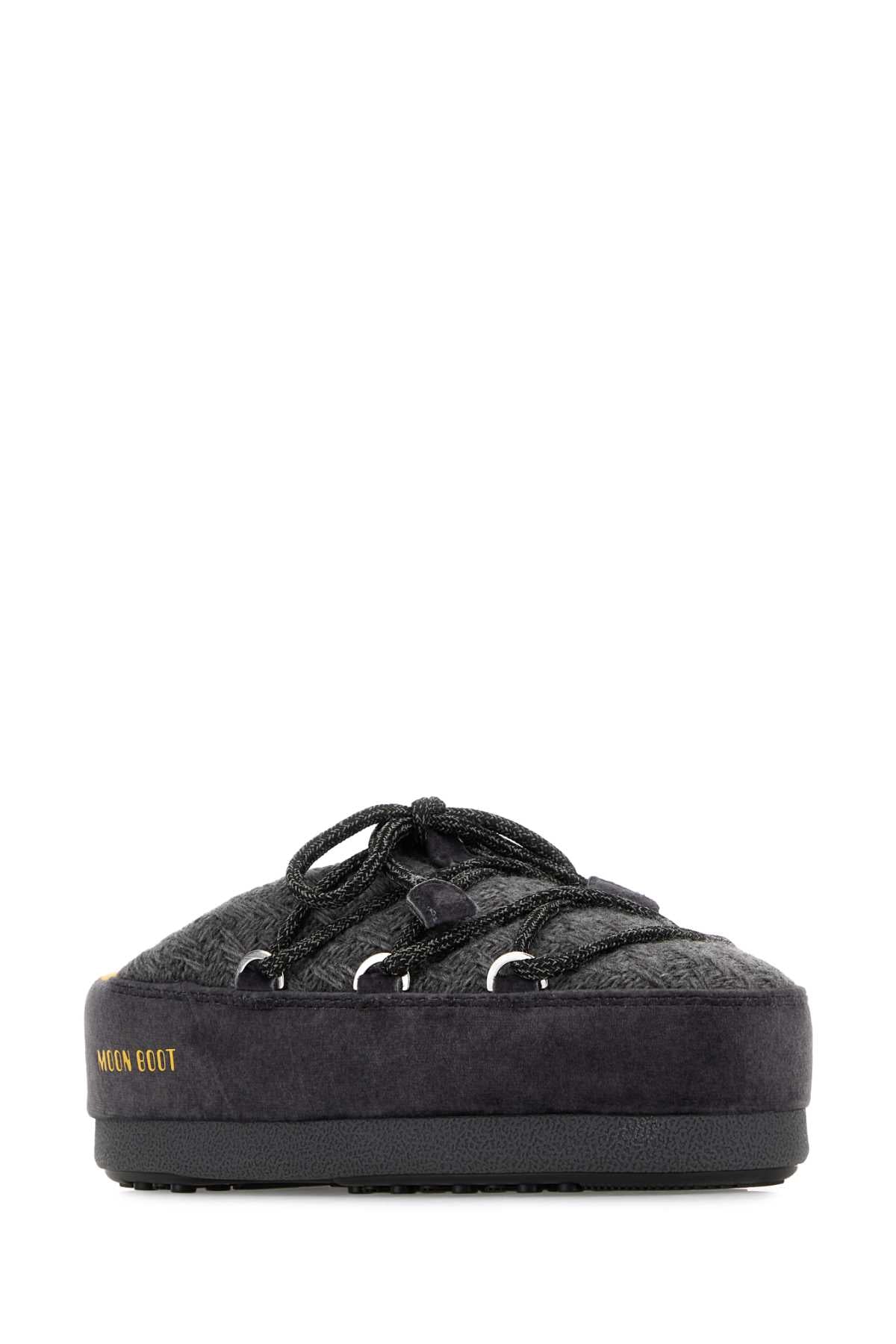 MOON BOOT MB X GIR EVX MULE KNIT GREY For Women Exterior: 100% Fabric Interior: 100% Fabric Sole: Rubber