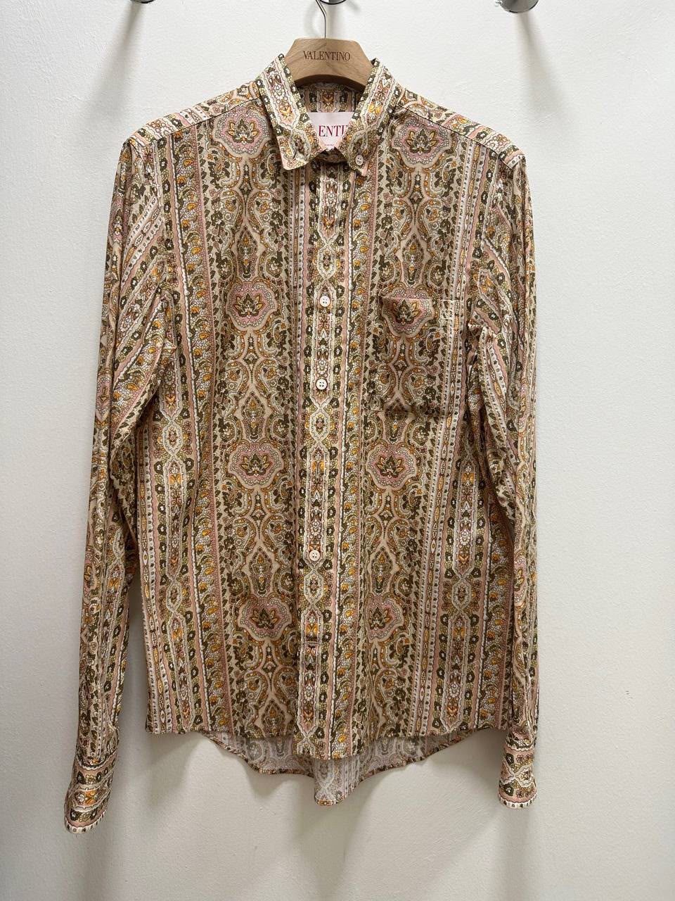 Paisley Print Button-Down Shirt