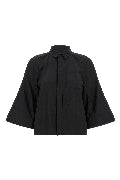 Poplin shirt with wide sleeves