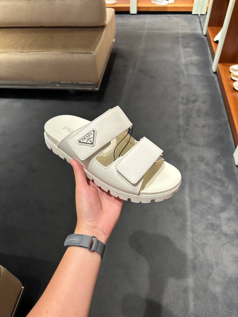 Prada Leather Slides