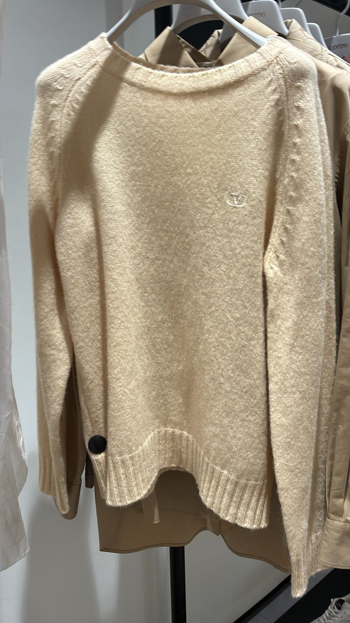 VLogo Signature Sweater in Wool and Cashmere