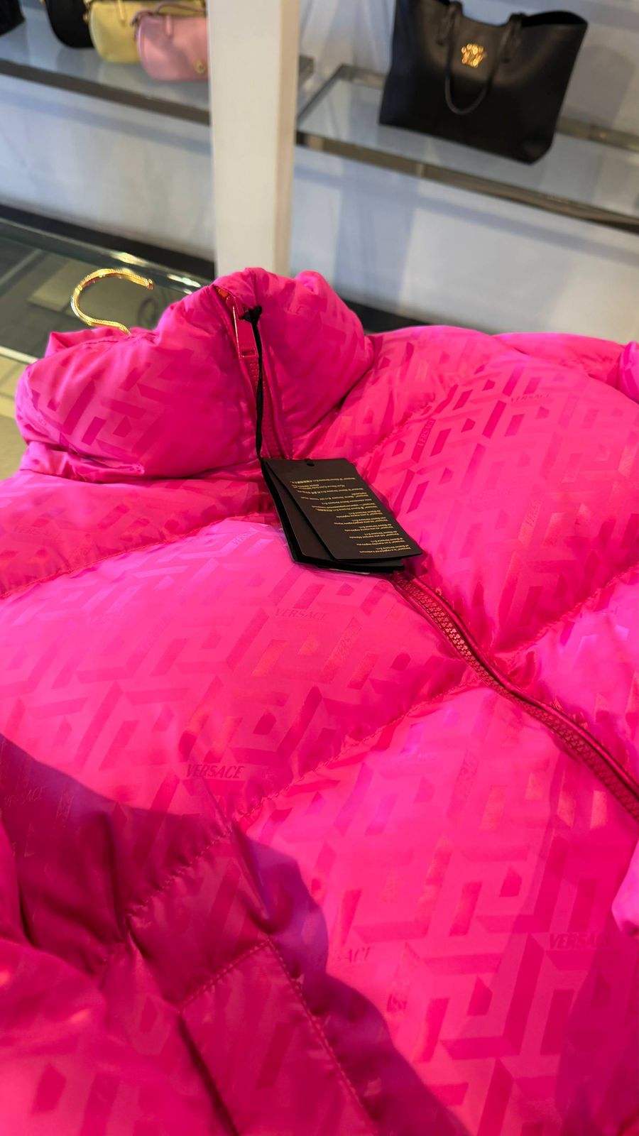 La Greca Print Puffer Jacket