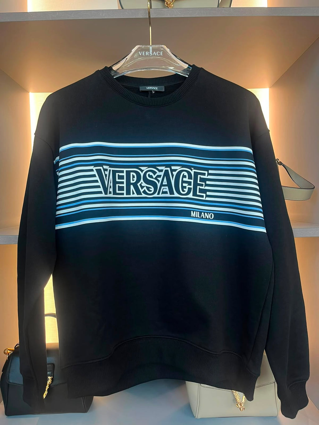 Milano Logo Striped Sweatshirt