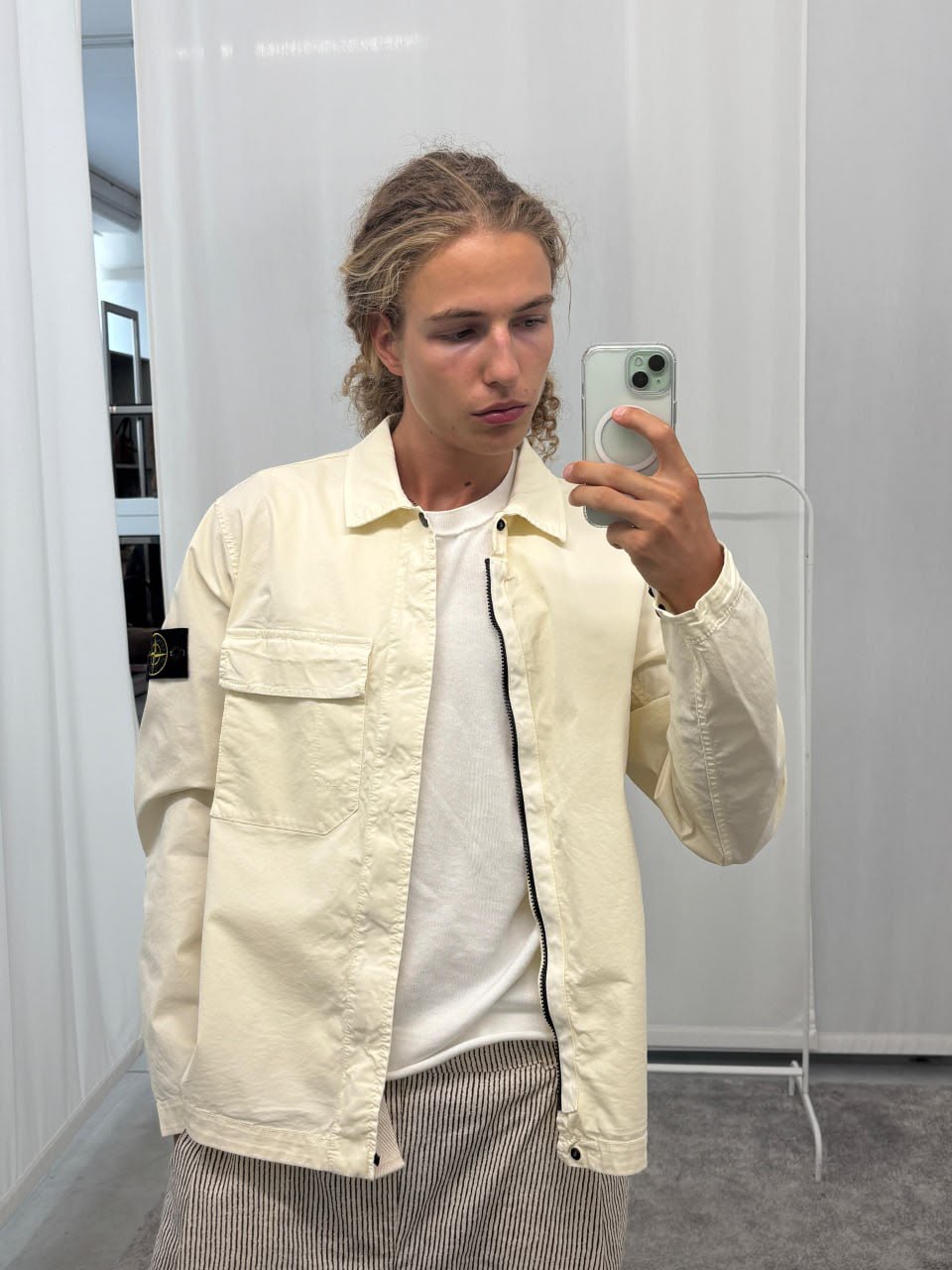 Garment Dyed Cotton Twill Overshirt