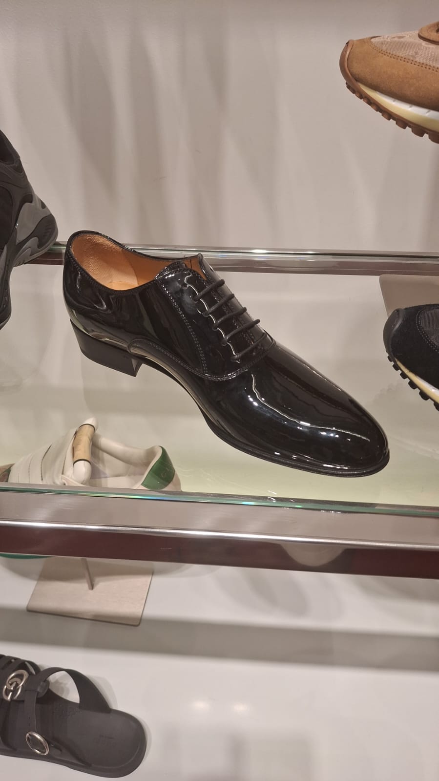 Patent Leather Lace-Up Shoe