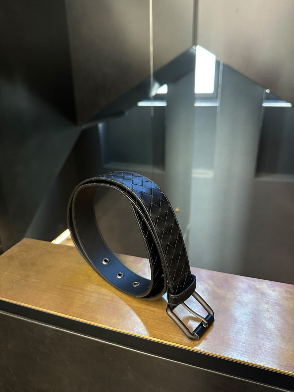 Intrecciato Leather Belt