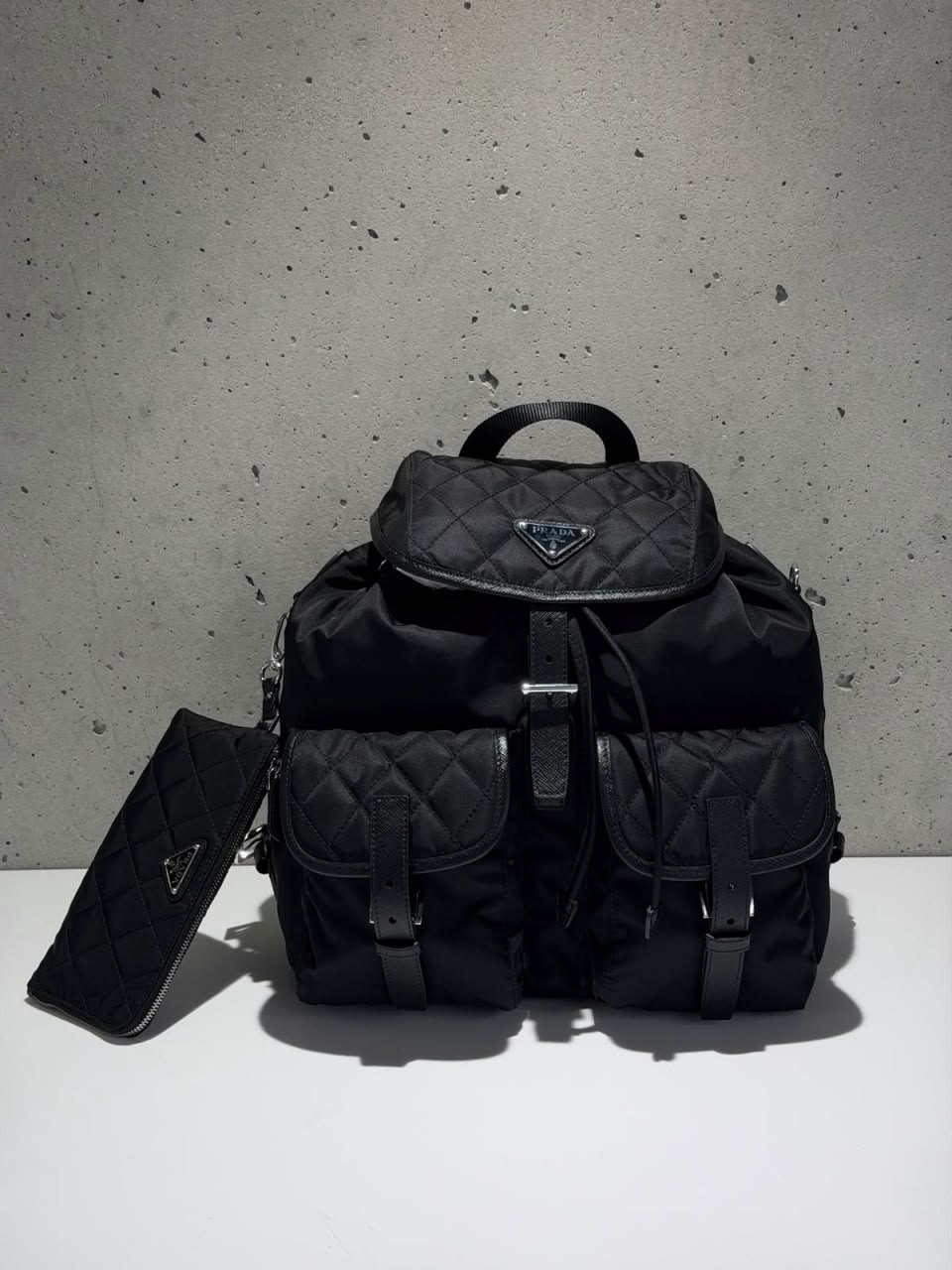 Quilted Re-Nylon Backpack