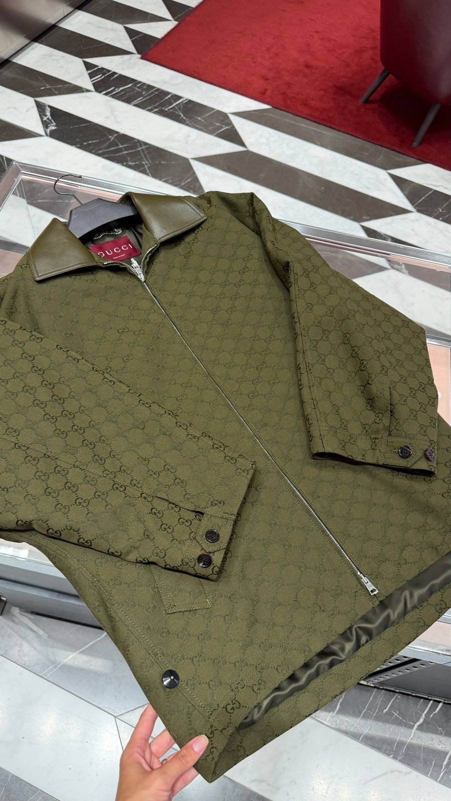 GG Canvas Zip-Up Jacket