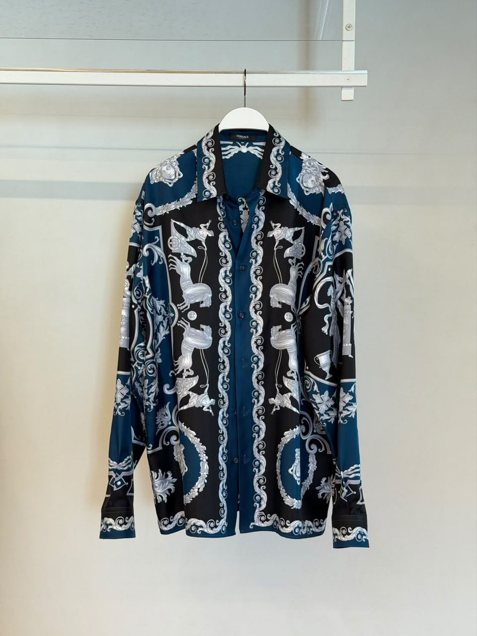 Baroque Print Silk Shirt