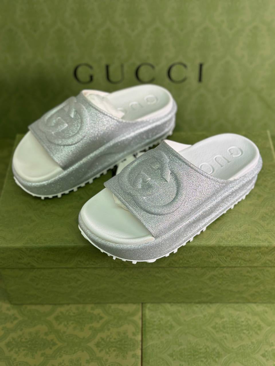 Women's Platform Slide Sandal with Interlocking G