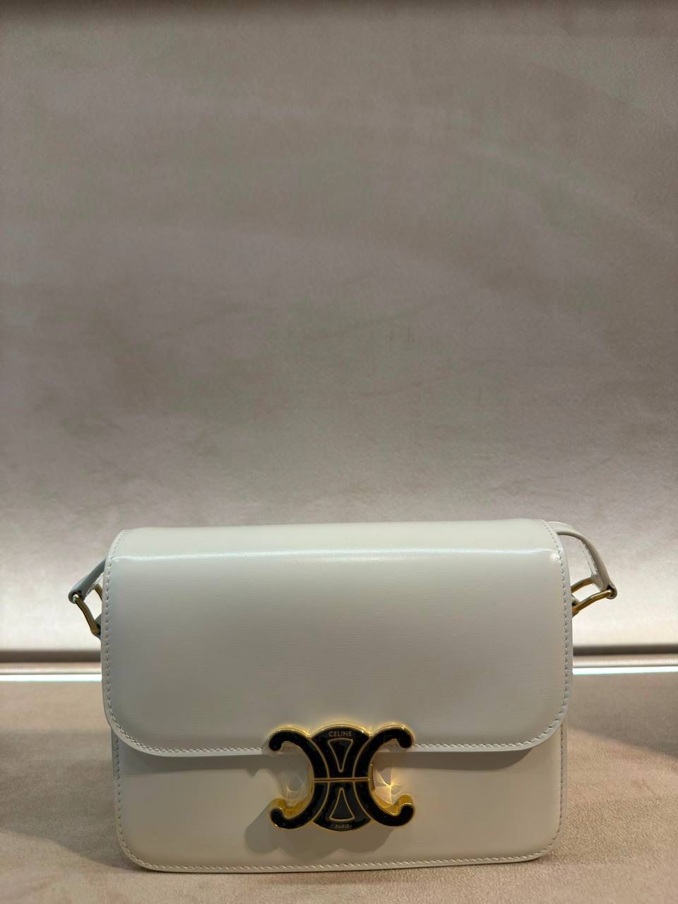 Teen Triomphe Bag in Shiny Calfskin