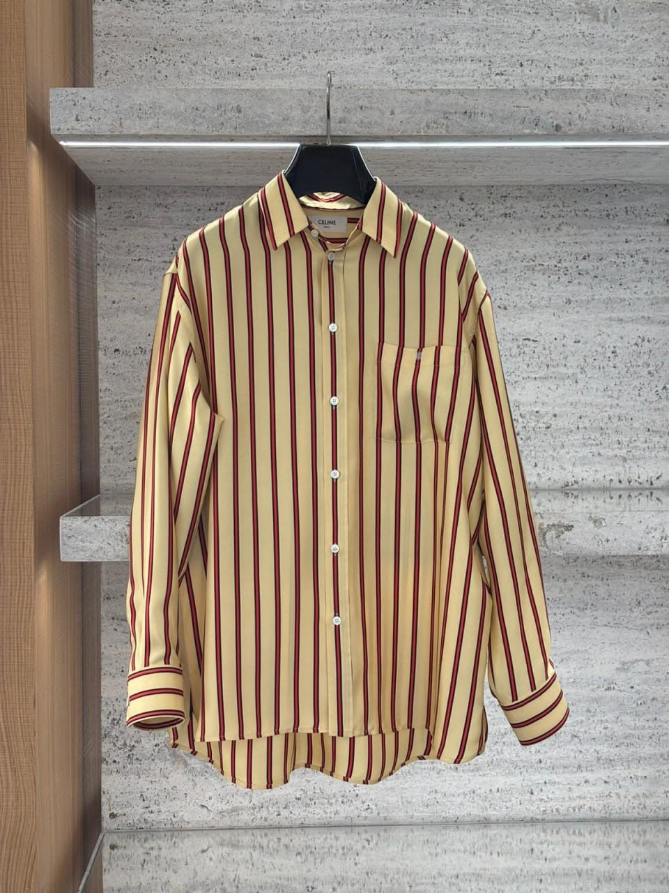 Loose Shirt in Striped Silk