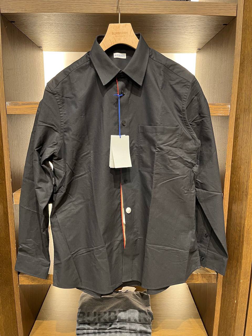Icon Stripe Placket Cotton Poplin Shirt