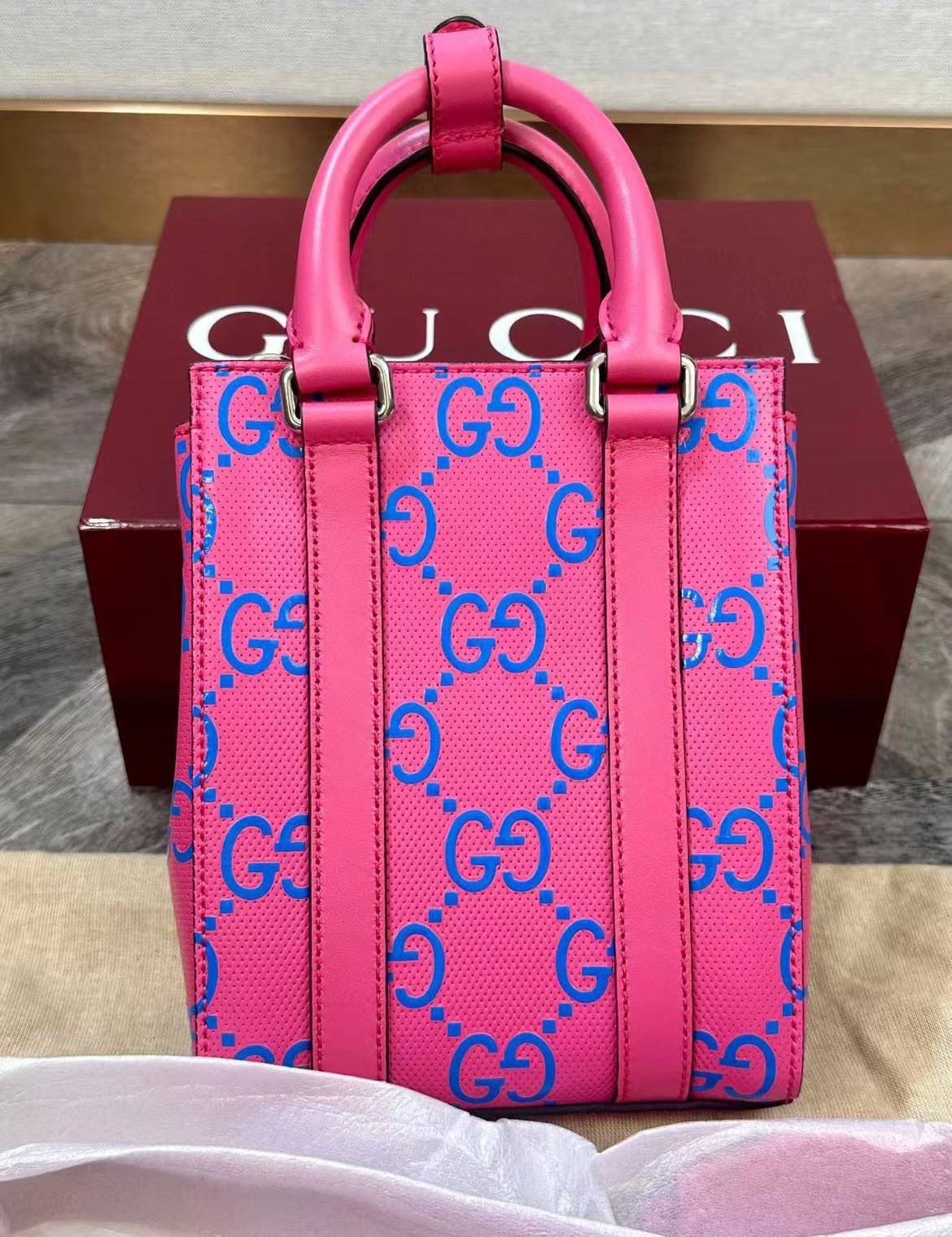 Gucci GG Embossed Mini Tote Bag
