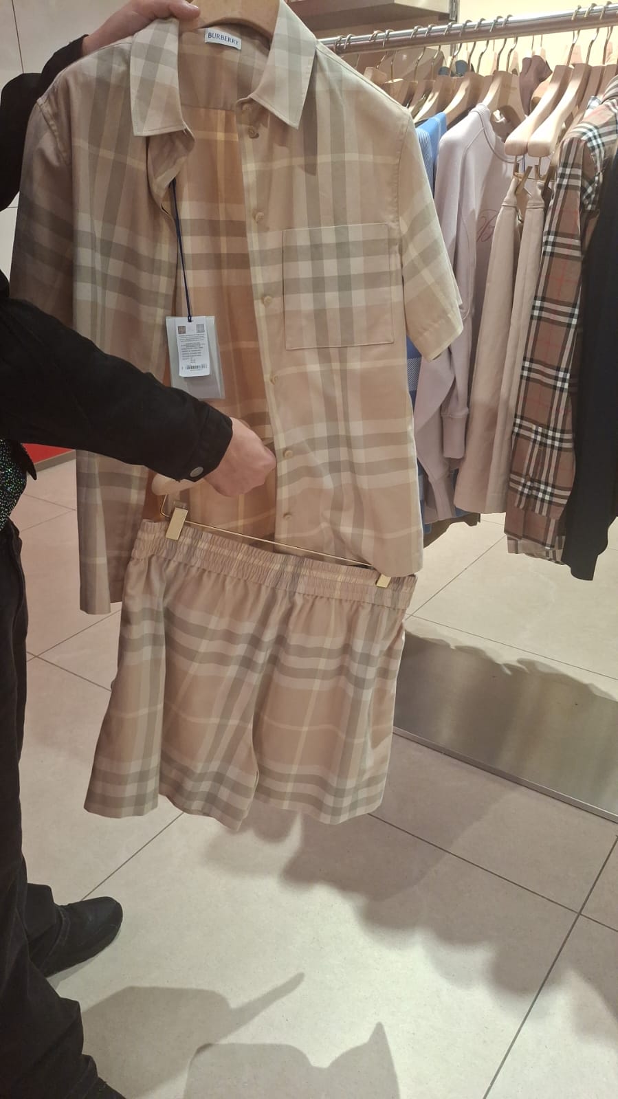 Vintage Check Cotton Oversized Shirt