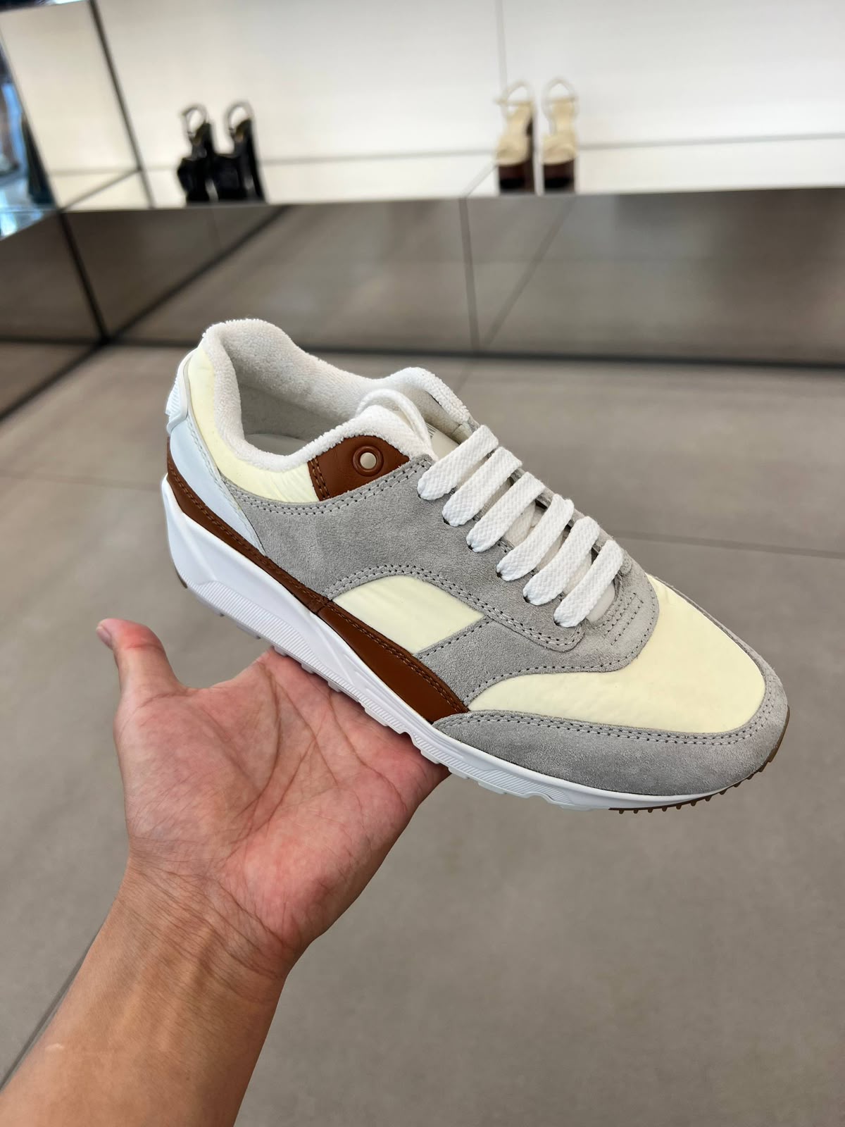 Downtown Leather and Suede Sneakers