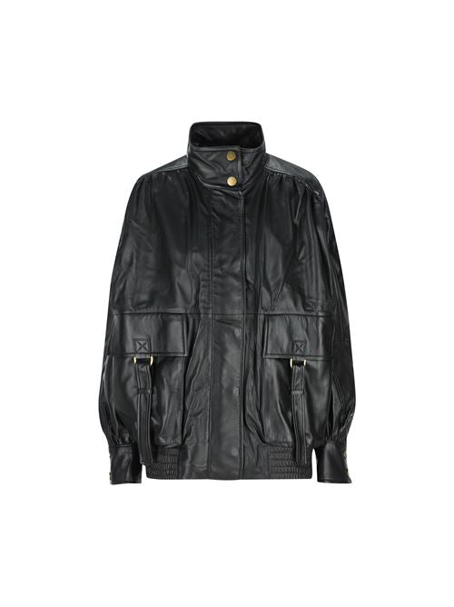 Bomber in pelle Valiant in nero
