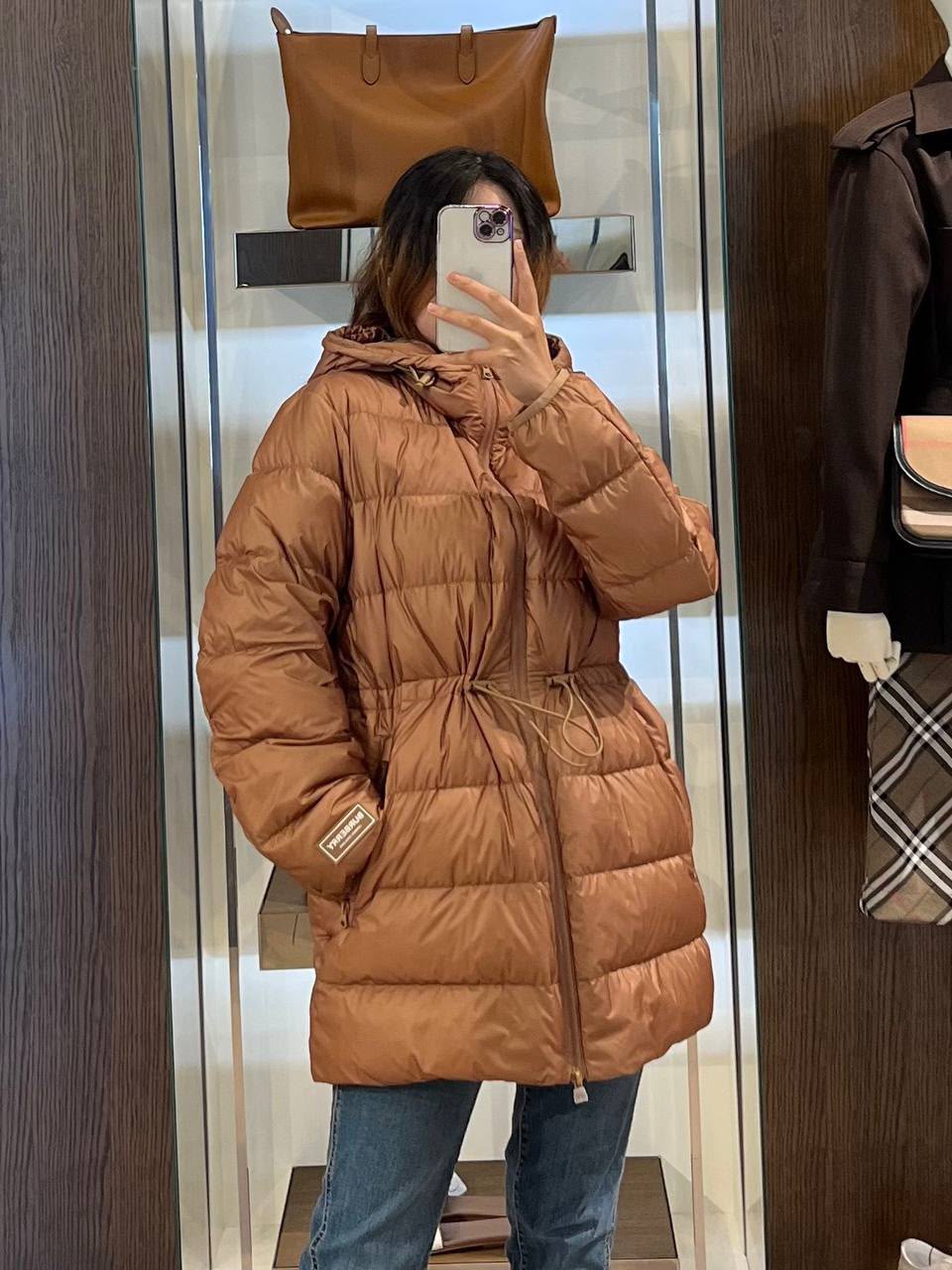 Drawcord Waist Puffer Jacket