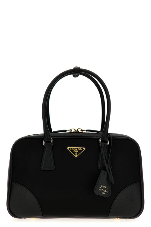 PRADA 'Bauletto Re-Edition 1978' handbag For Women 50% nylon 50% calf leather