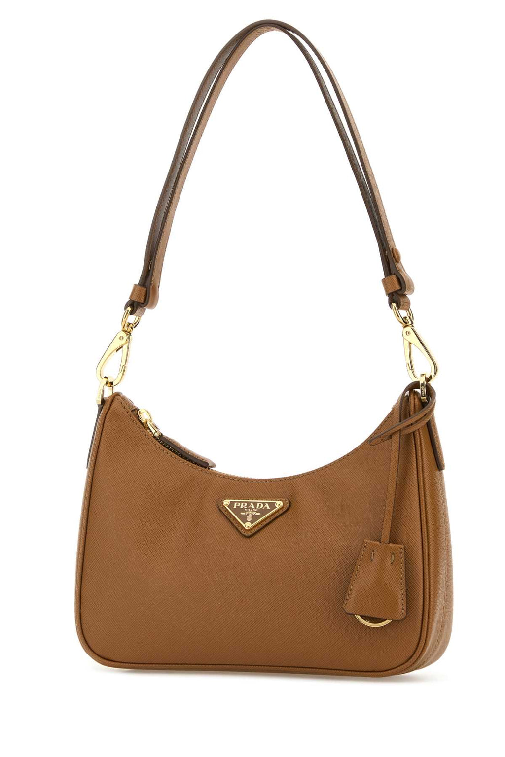 PRADA PELLE For Women Exterior: 100% Leather Lining: 100% Re-Nylon Finishing: Golden metal