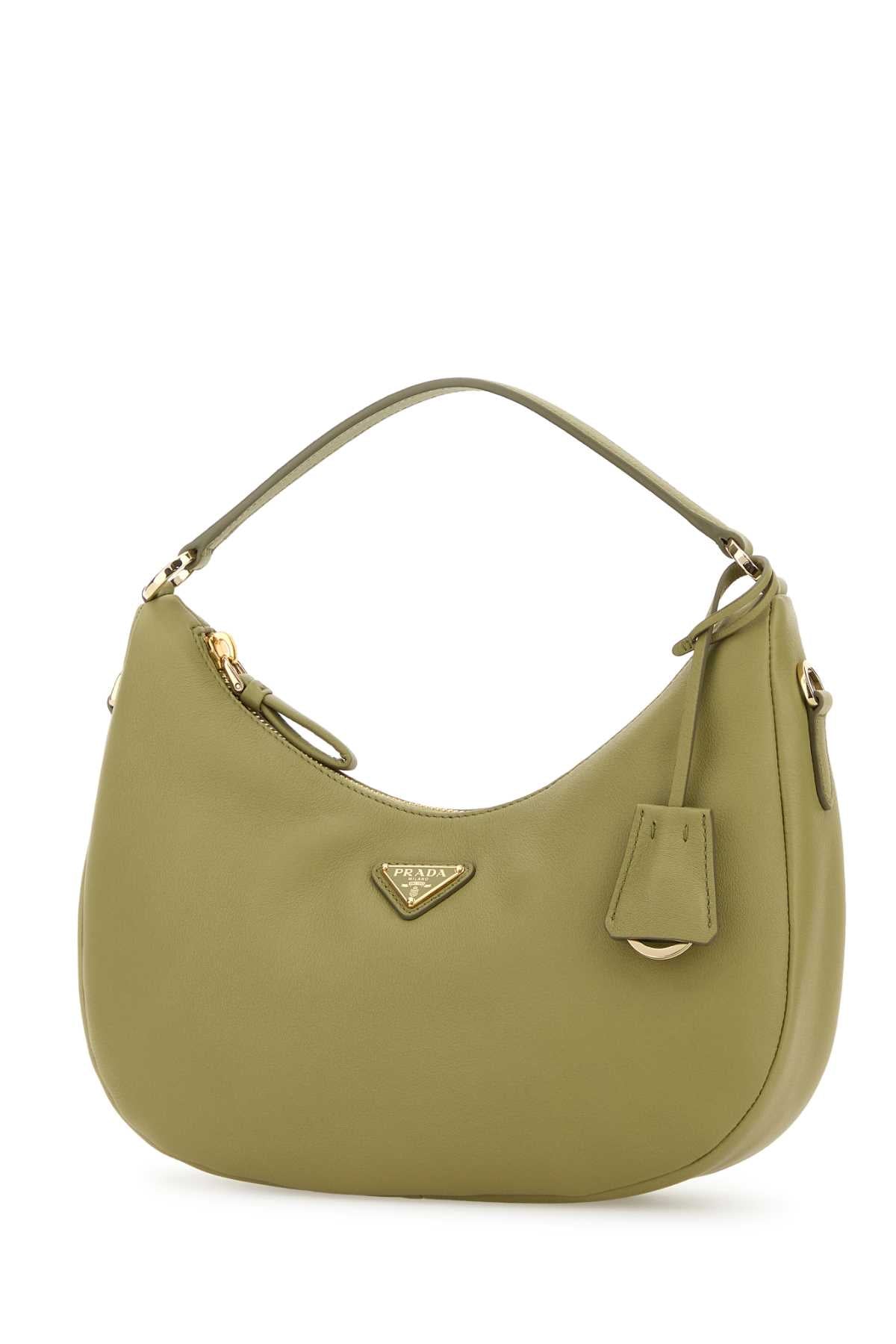 PRADA PELLE For Women Exterior: 100% Leather Lining: 100% Fabric Finishing: Goden metal