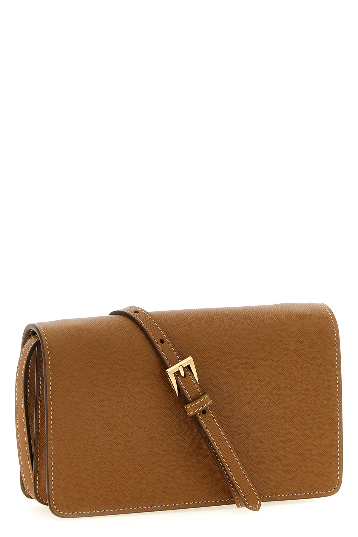 PRADA Saffiano mini crossbody bag For Women 100% calfskin leather (Bos Taurus)