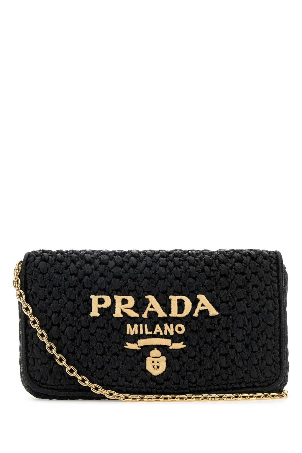 PRADA BORSA For Women Exterior: 100% Raffia Lining: 100% Leather Finishing: Golden metal