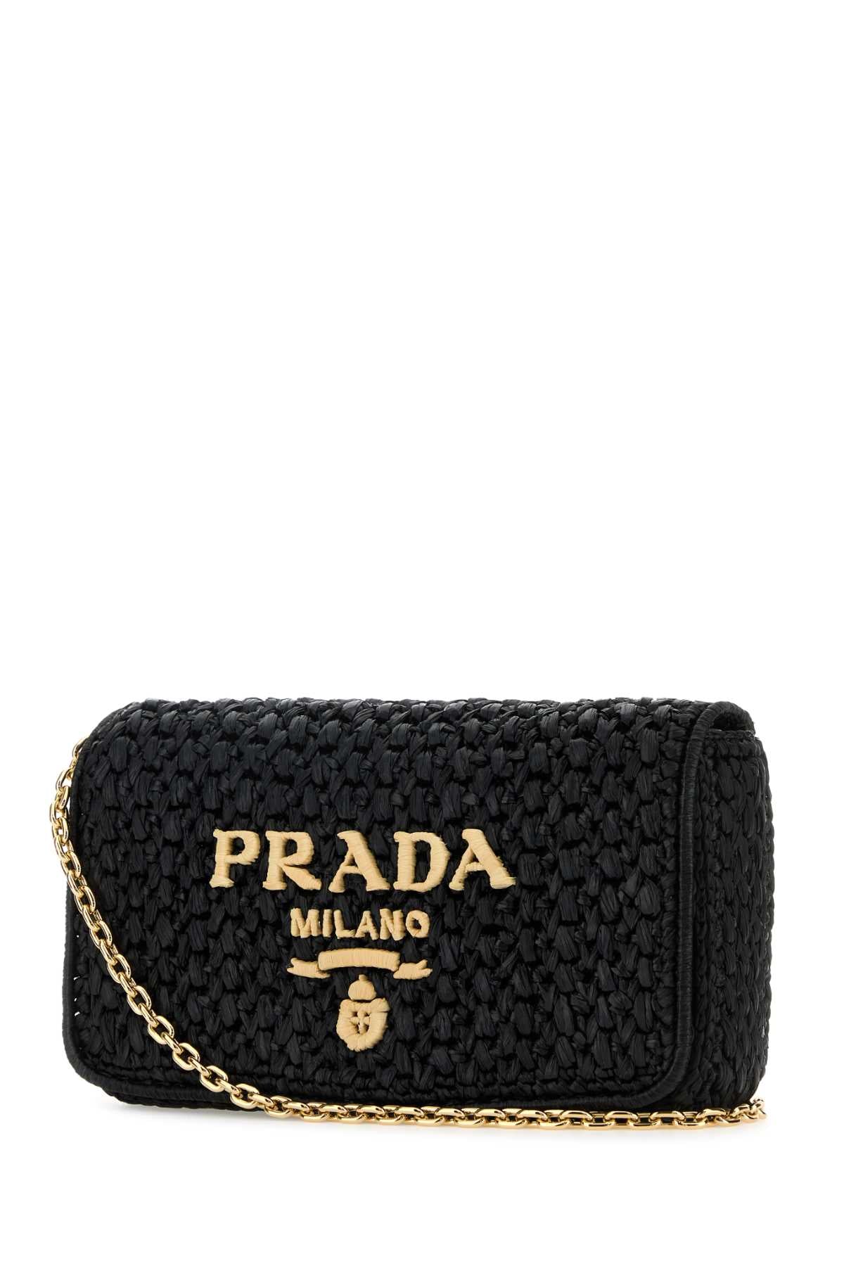 PRADA BORSA For Women Exterior: 100% Raffia Lining: 100% Leather Finishing: Golden metal