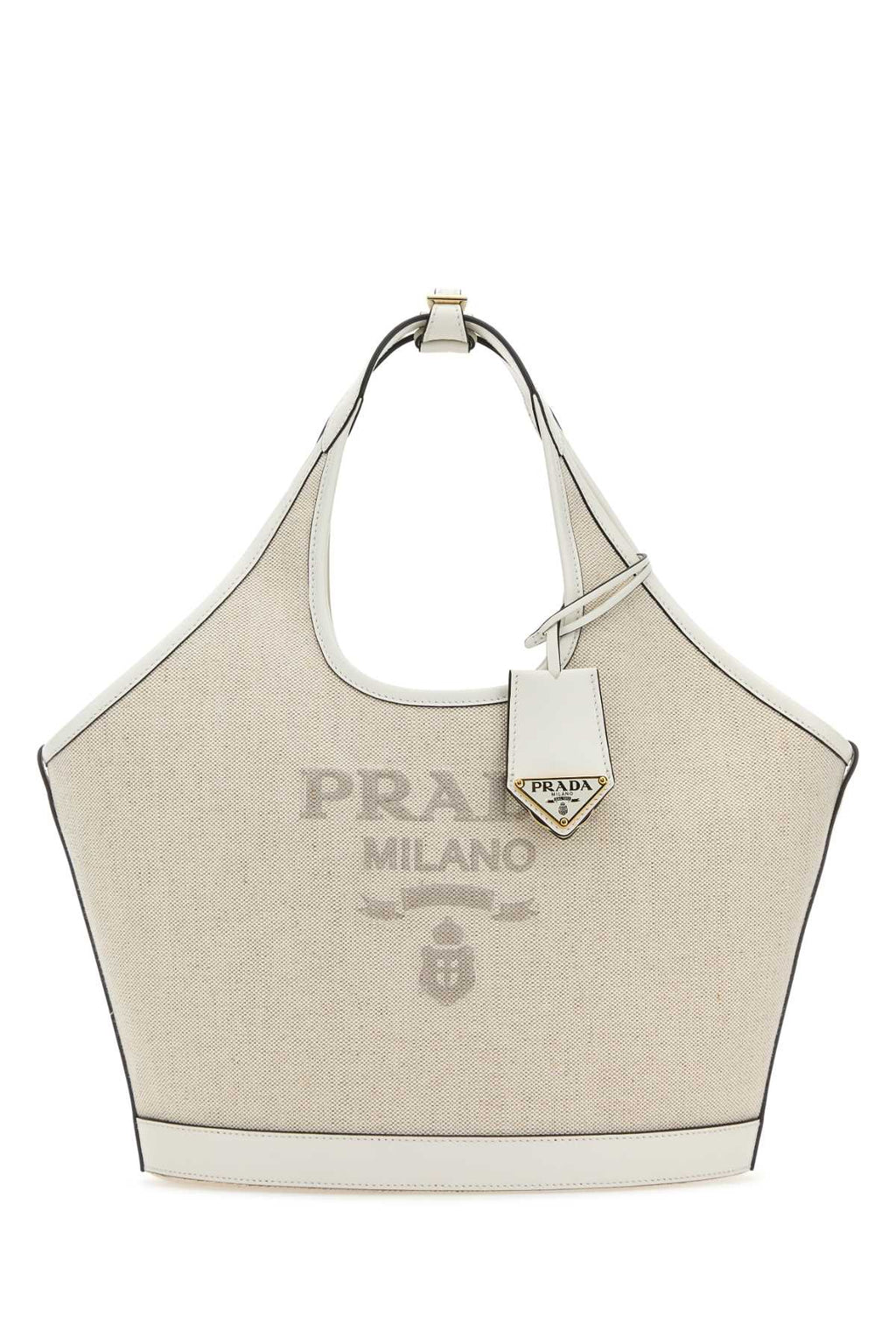 PRADA BORSA For Women Exterior: 100% Linen 100% Leather Finishing: Golden metal