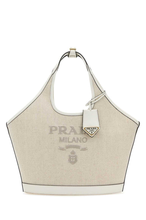 PRADA BORSA For Women Exterior: 100% Linen 100% Leather Finishing: Golden metal
