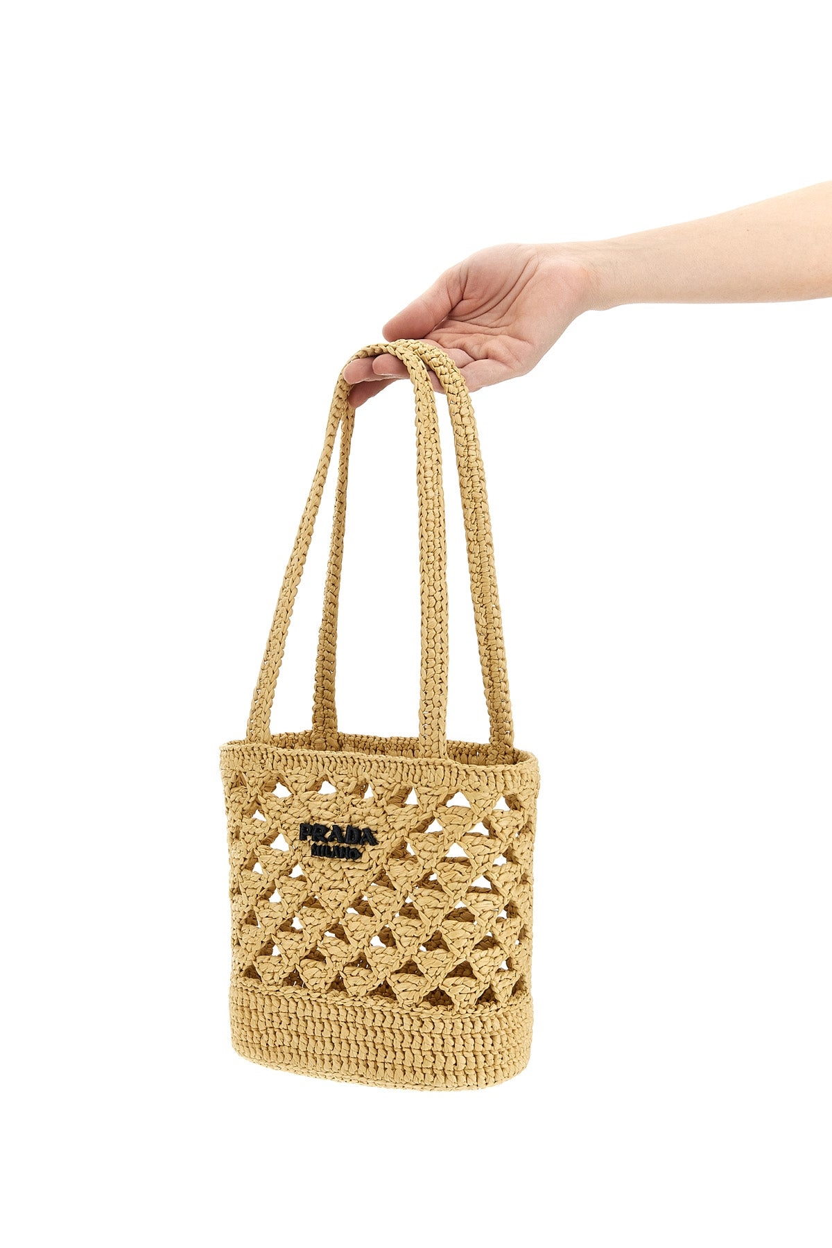 PRADA Crochet logo handbag For Women 100% viscose