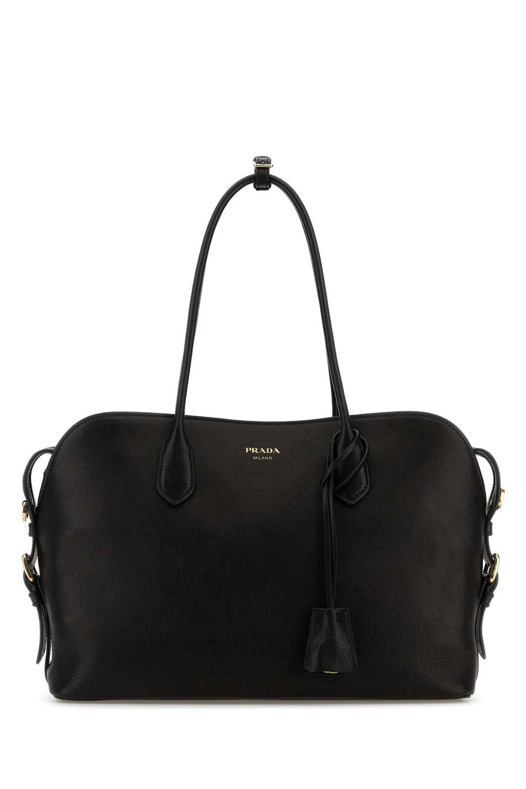 PRADA SHOPPING For Women Exterior: 100% Leather Lining: 100% Fabric Finishing: Golden metal