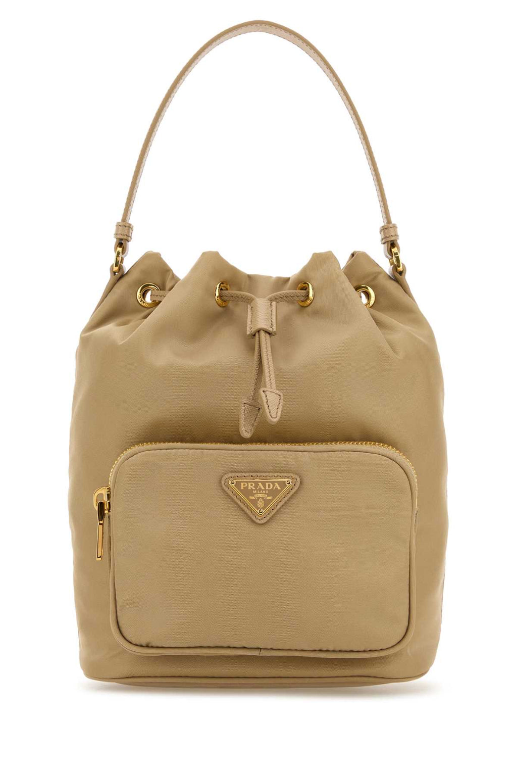 PRADA SECCHIELLO For Women Exterior: 100% Re-Nylon Lining: 100% Fabric Finishing: Golden metal