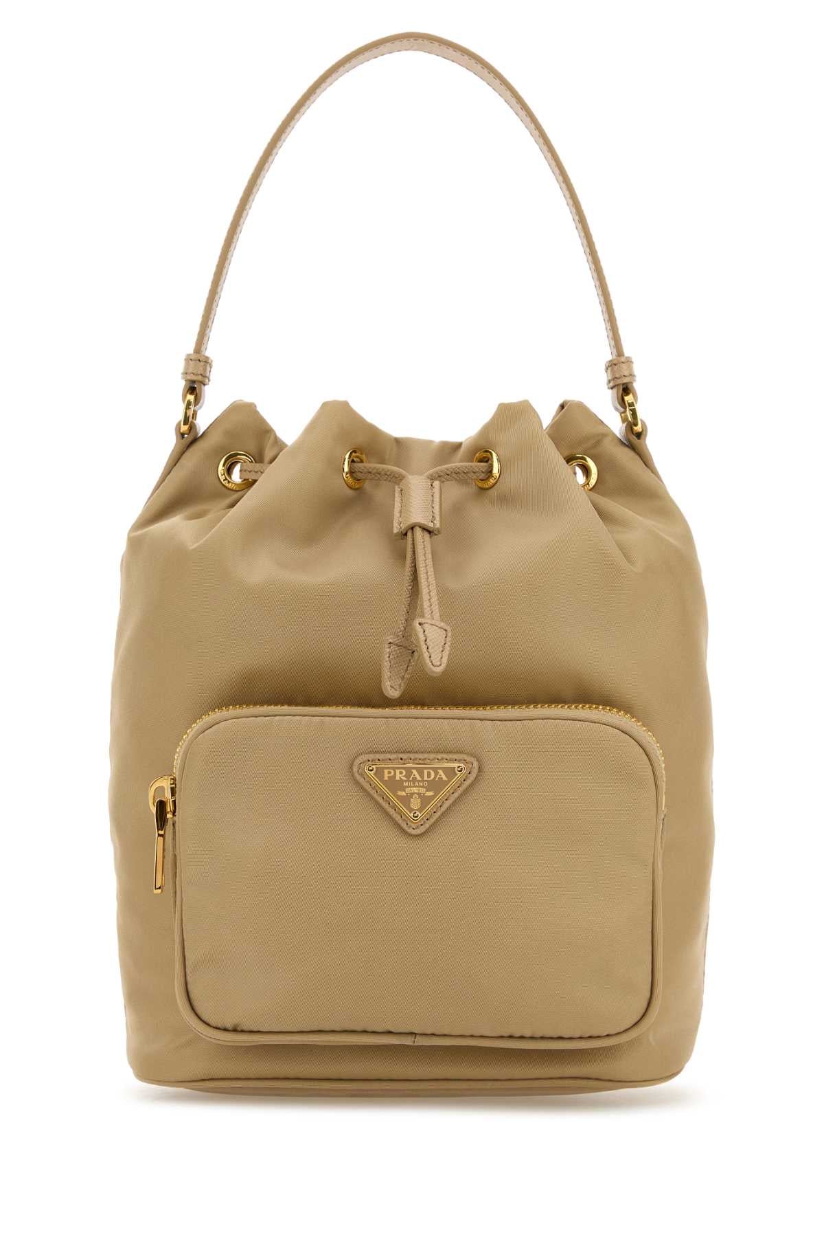 PRADA SECCHIELLO For Women Exterior: 100% Re-Nylon Lining: 100% Fabric Finishing: Golden metal