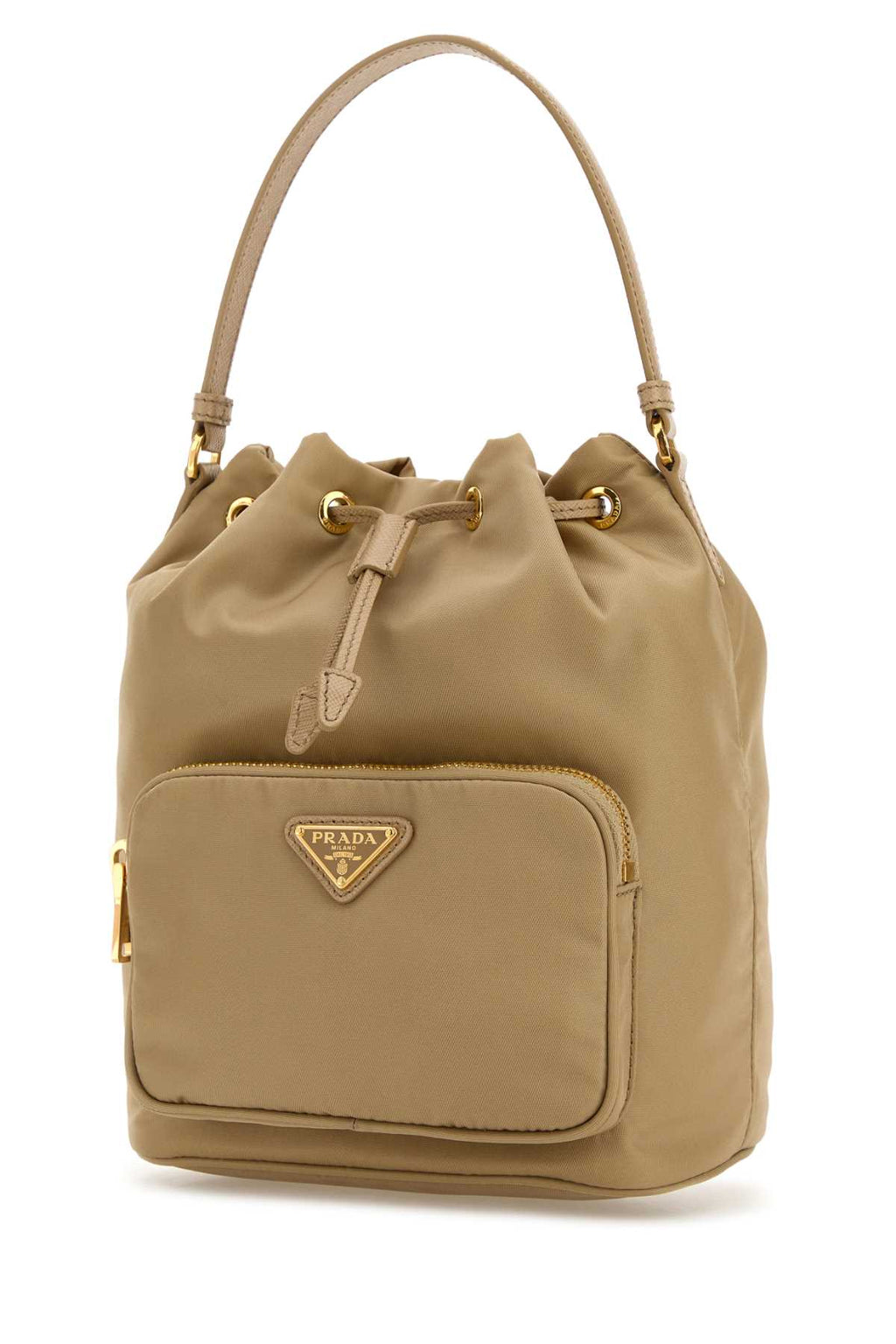 PRADA SECCHIELLO For Women Exterior: 100% Re-Nylon Lining: 100% Fabric Finishing: Golden metal