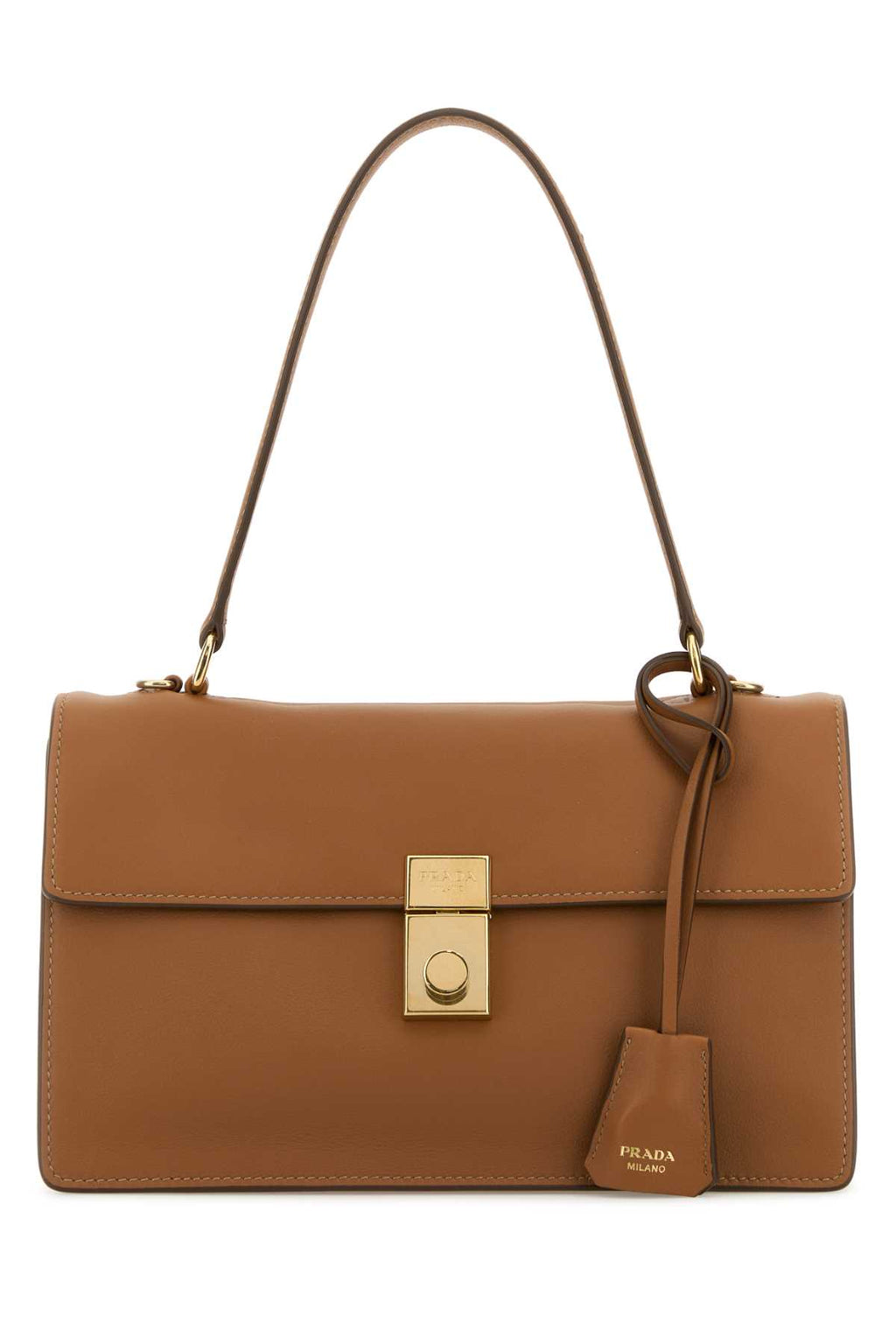 PRADA CARTELLA For Women Exterior: 100% Leather Lining: 100% Leather Finishing: Golden metal