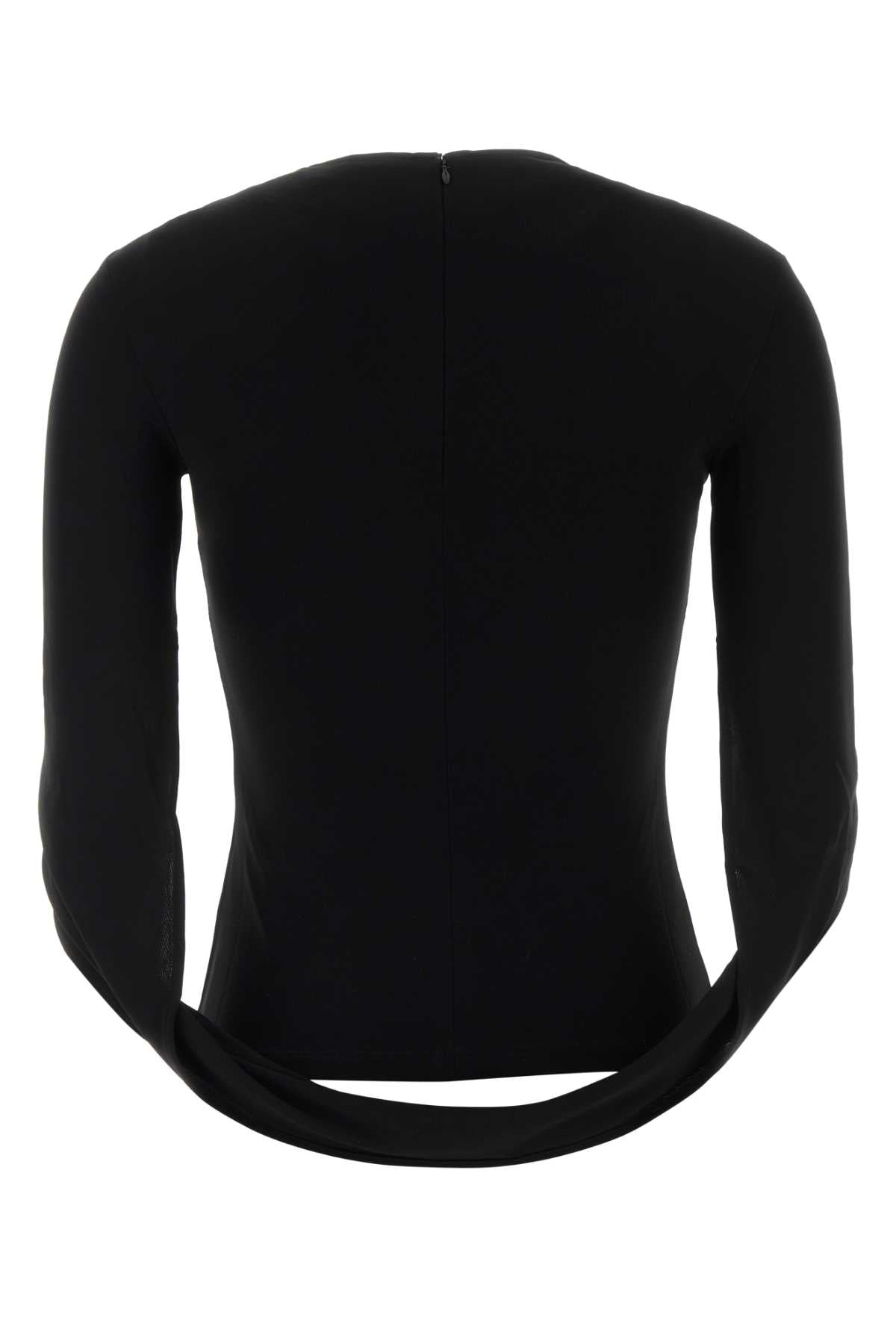 ALEXANDER WANG LONG SLEEVE TOP W/ DRAPE BACK SLEEVES For Women Exterior: 98% Viscose 2% Elastane