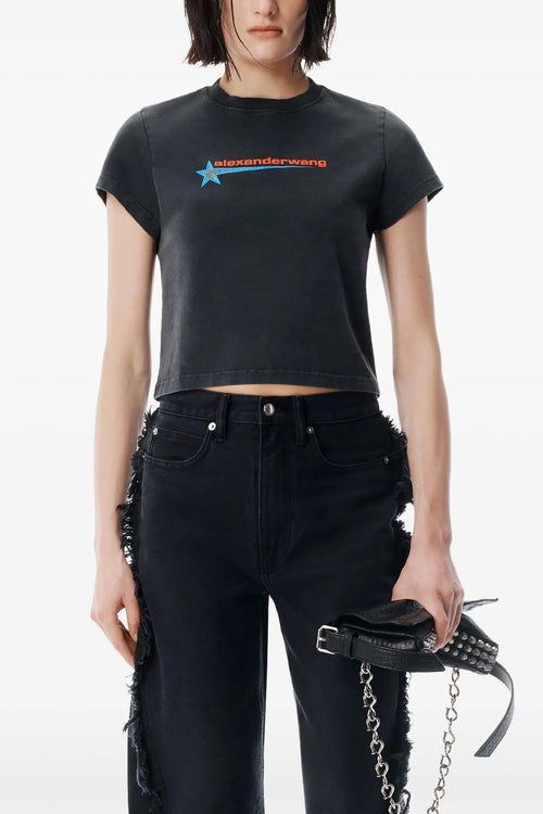 ALEXANDER WANG 'Shrunken' T-shirt For Women 100% cotton
