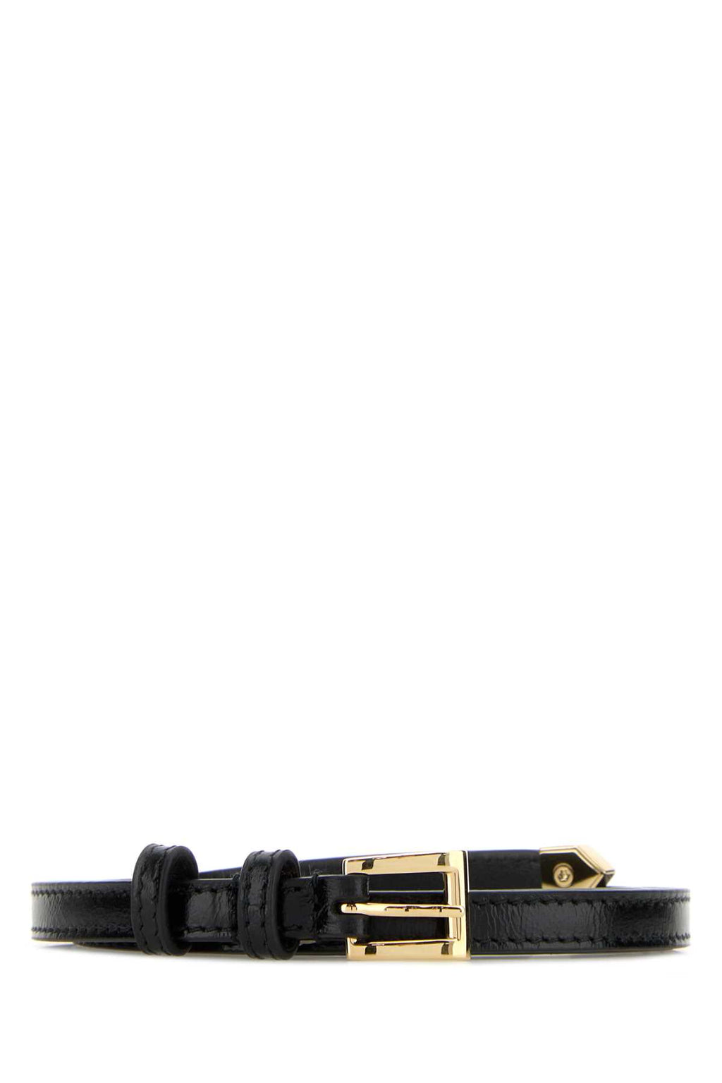 PRADA CINTURE For Women Exterior: 100% Leather Finishing: Antiqued golden metal
