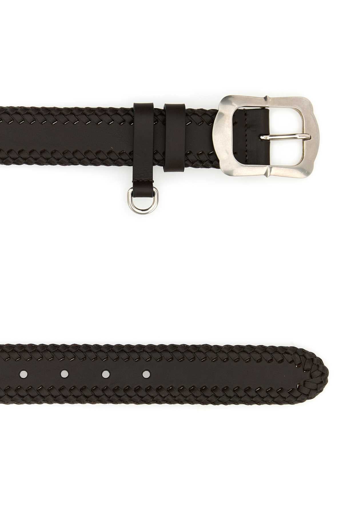 PRADA CINTURE For Women Exterior: 100% Leather Finishing: Silver metal