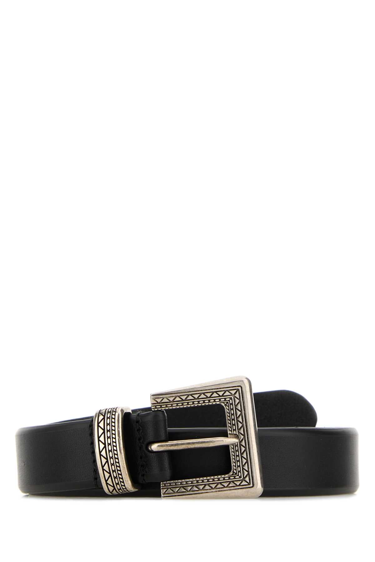 PRADA CINTURE For Women Exterior: 100% Calf Finishing: Silver metal