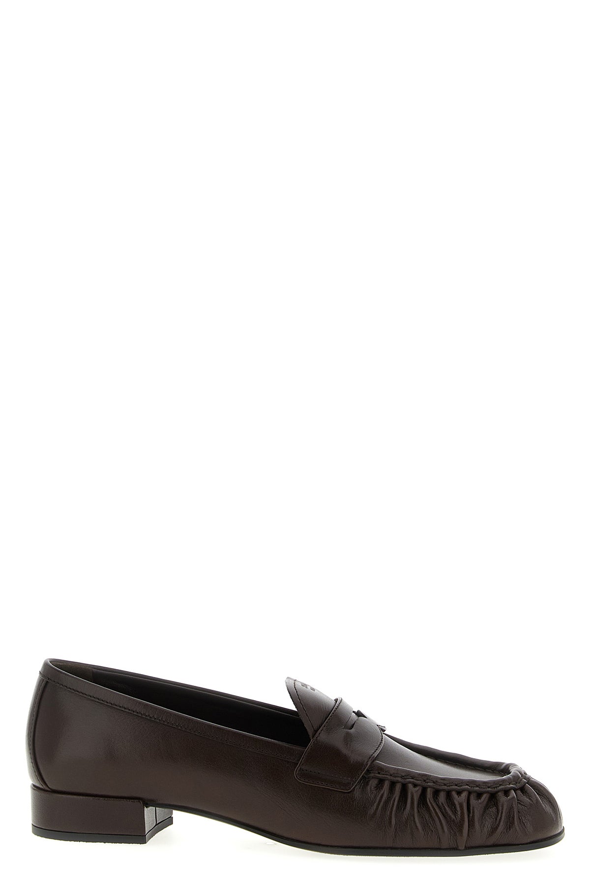 PRADA Curled toe moccasins For Women 100% buffalo leather