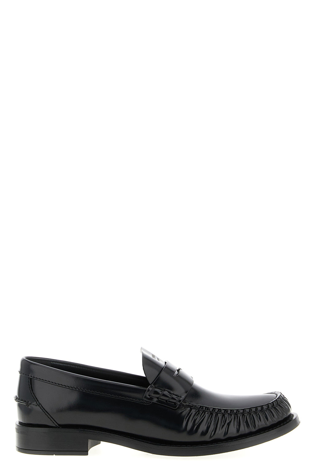 PRADA Brushed leather loafers For Women 100% calfskin leather (Bos Taurus)